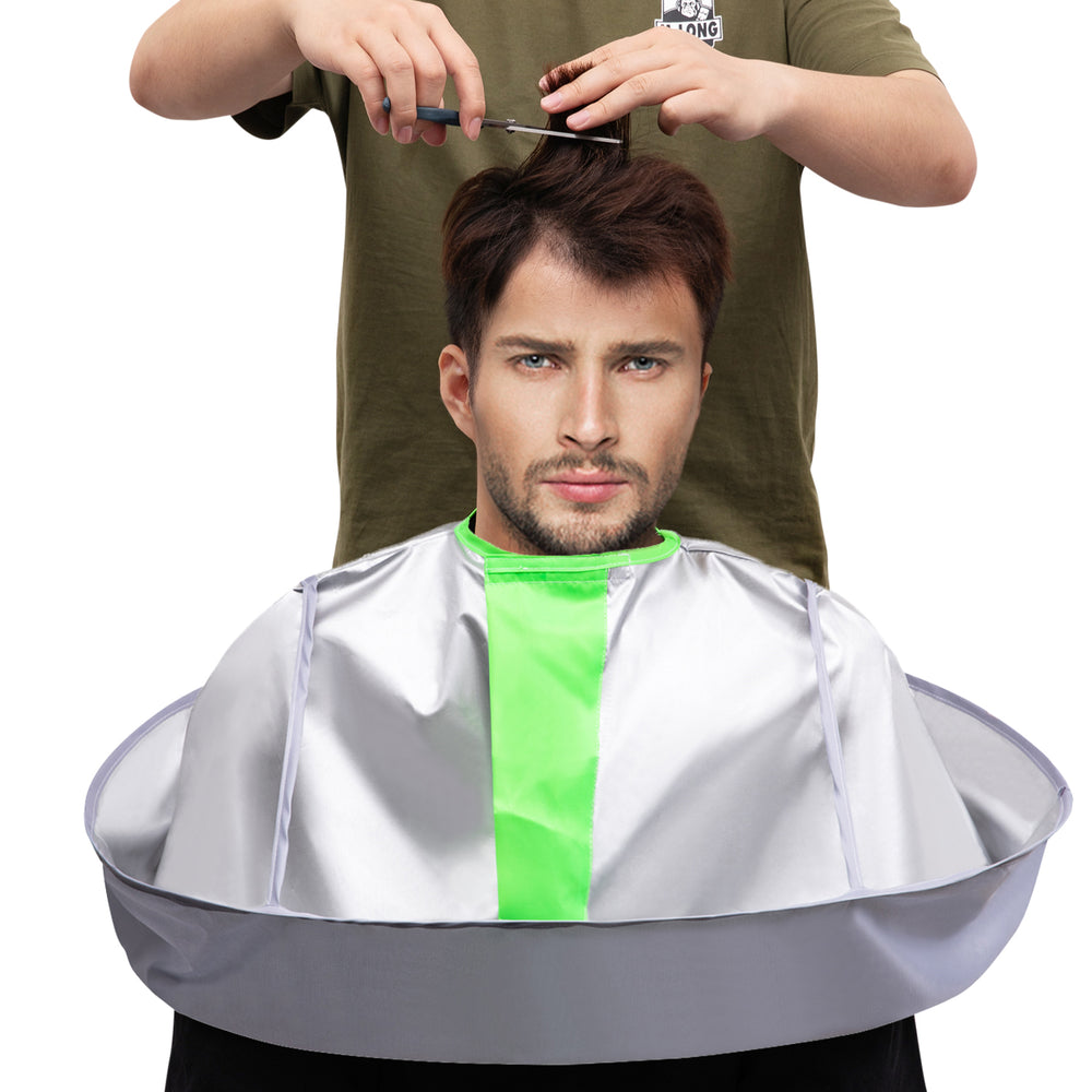 Woniutch hair cape umbrella back view showing protective design for home haircuts
