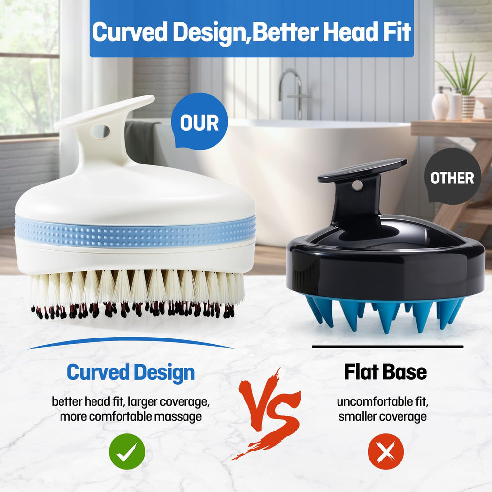 Wonsagain rich-lathering brush evenly distributes shampoo through hair