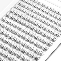 WONSIS clear-band lash clusters, 10–12 mm for natural daily look