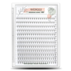 WONSIS lash clusters 240pcs 0.07mm C curl 8-12mm lightweight natural look