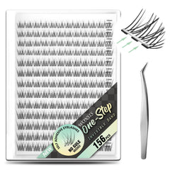 WONSIS self-adhesive eyelash clusters, 156 pieces, quick glue-free lash boost