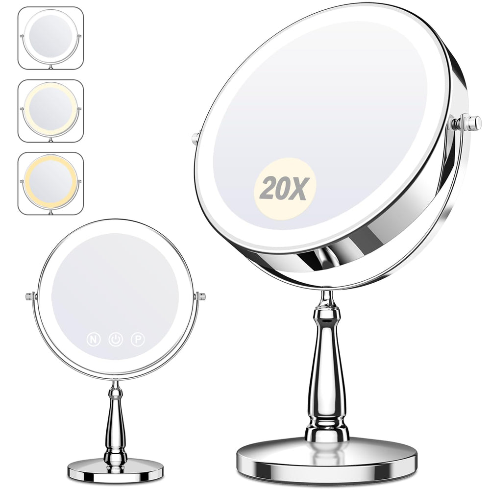 WOOCICA vanity mirror with lights shown on a makeup desk in a bright setup for daily routines