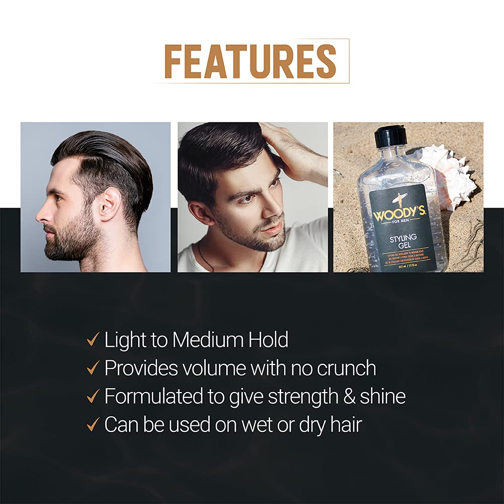 Woody's Styling Gel: hidratación que cuida el cabello y evita la sequedad.