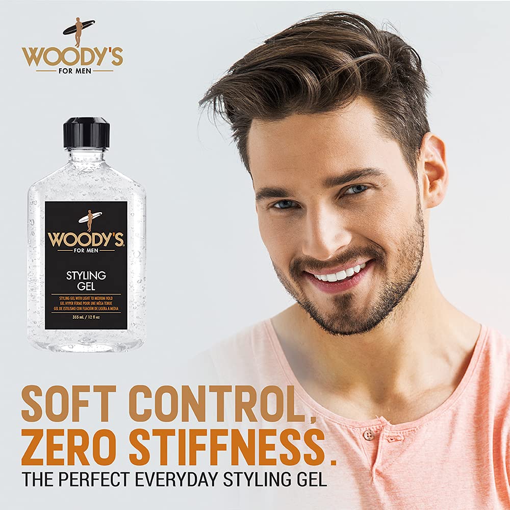 Woody's Styling Gel: sostén ligero para peinados con movimiento.