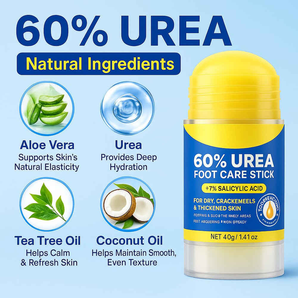 Worked In 60% Urea Stick quick absorption on dry skin.