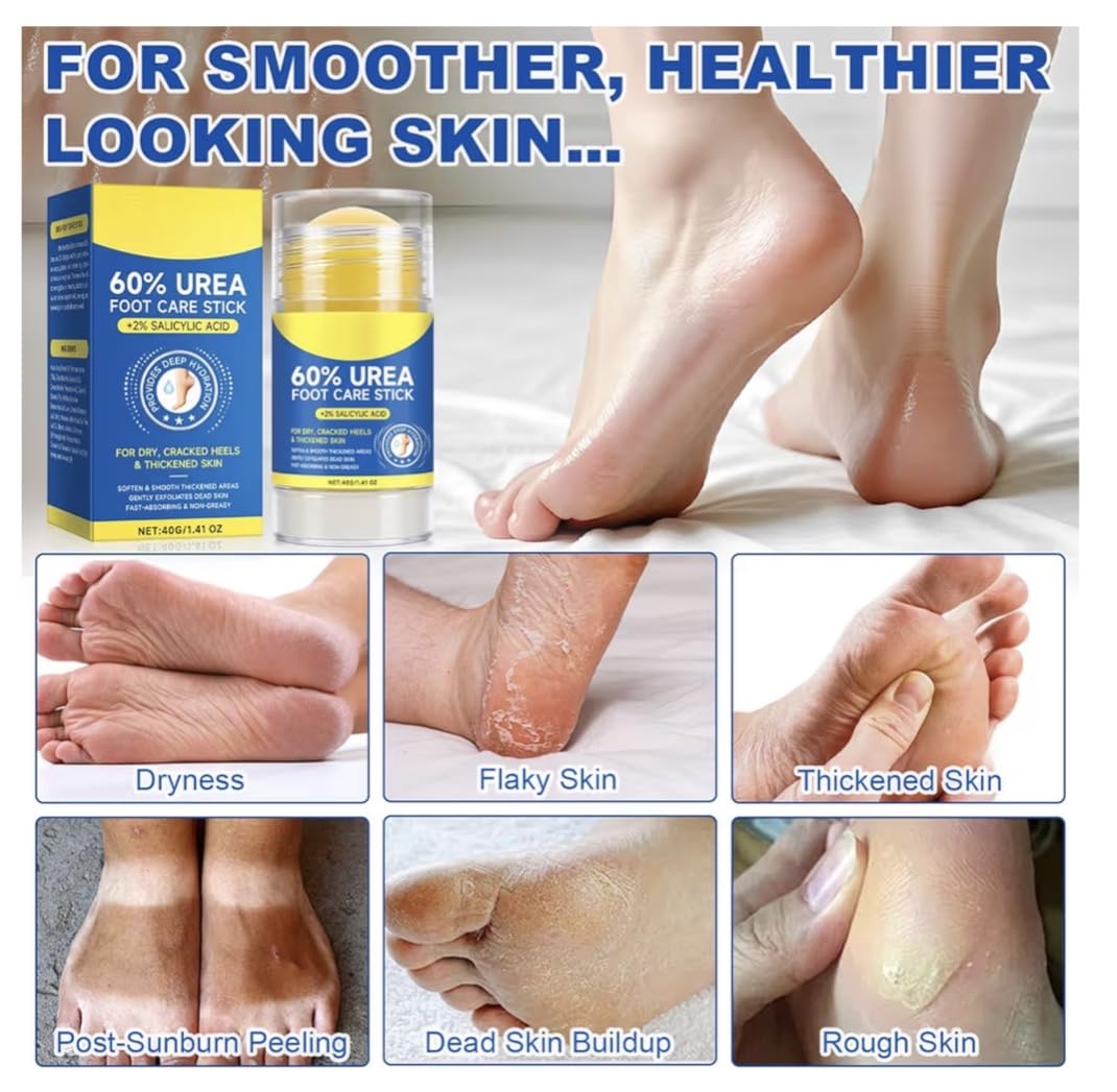 Worked In 60% Urea Stick travel-size convenient for on-the-go care.