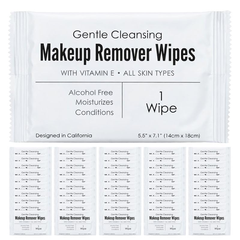 World Amenities makeup remover wipes dissolve makeup without rubbing for gentle cleansing.