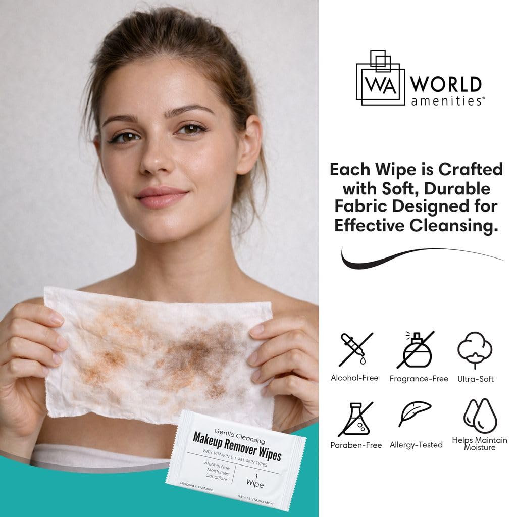World Amenities limpieza facial rápida sin agua para retoques nocturnos