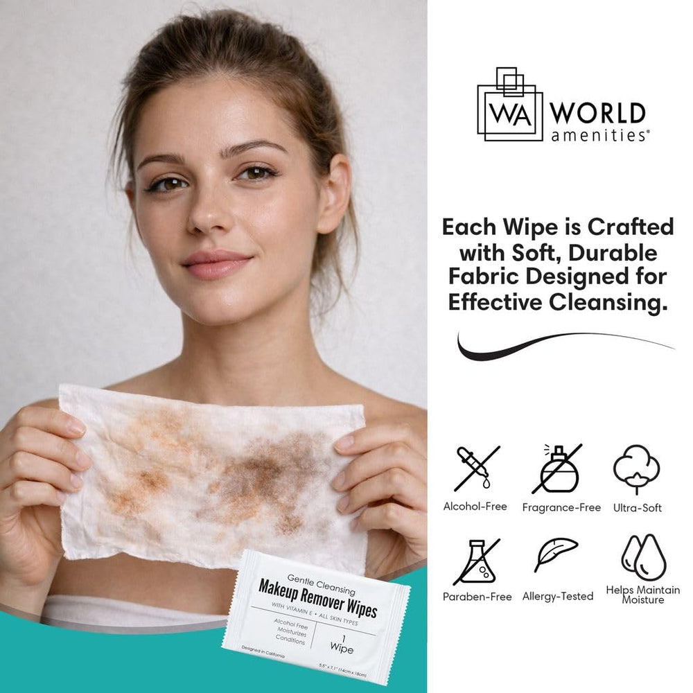 World Amenities limpieza facial rápida sin agua para retoques nocturnos