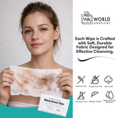World Amenities limpieza facial rápida sin agua para retoques nocturnos