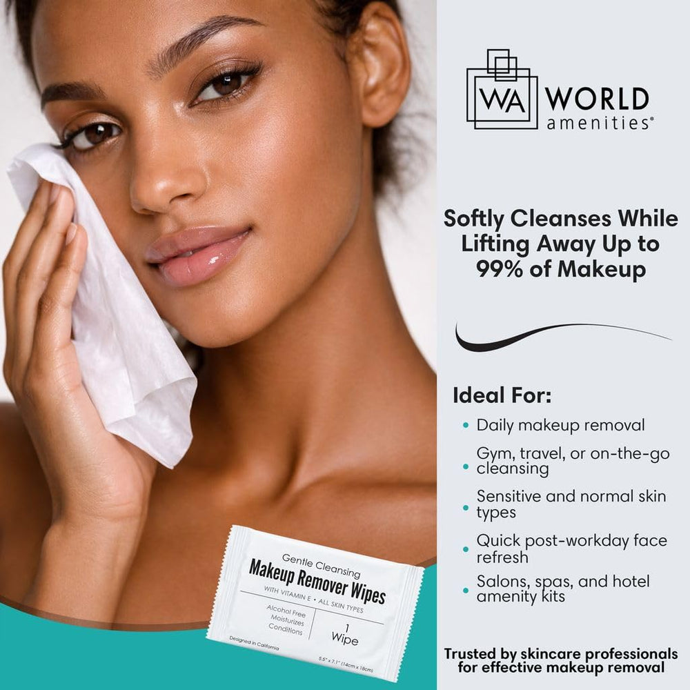 World Amenities toallitas para piel sensible, sin alcohol, uso diario