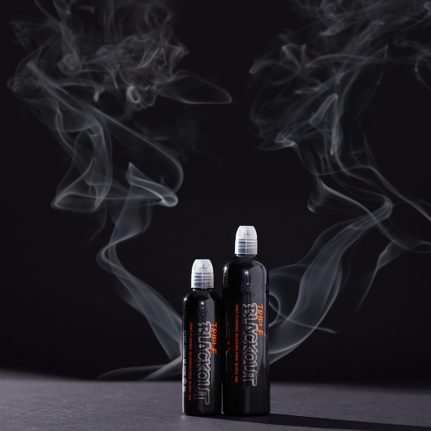 World Famous Tattoo Ink Blackout: botella Crystal-Flex facilita verificar autenticidad.