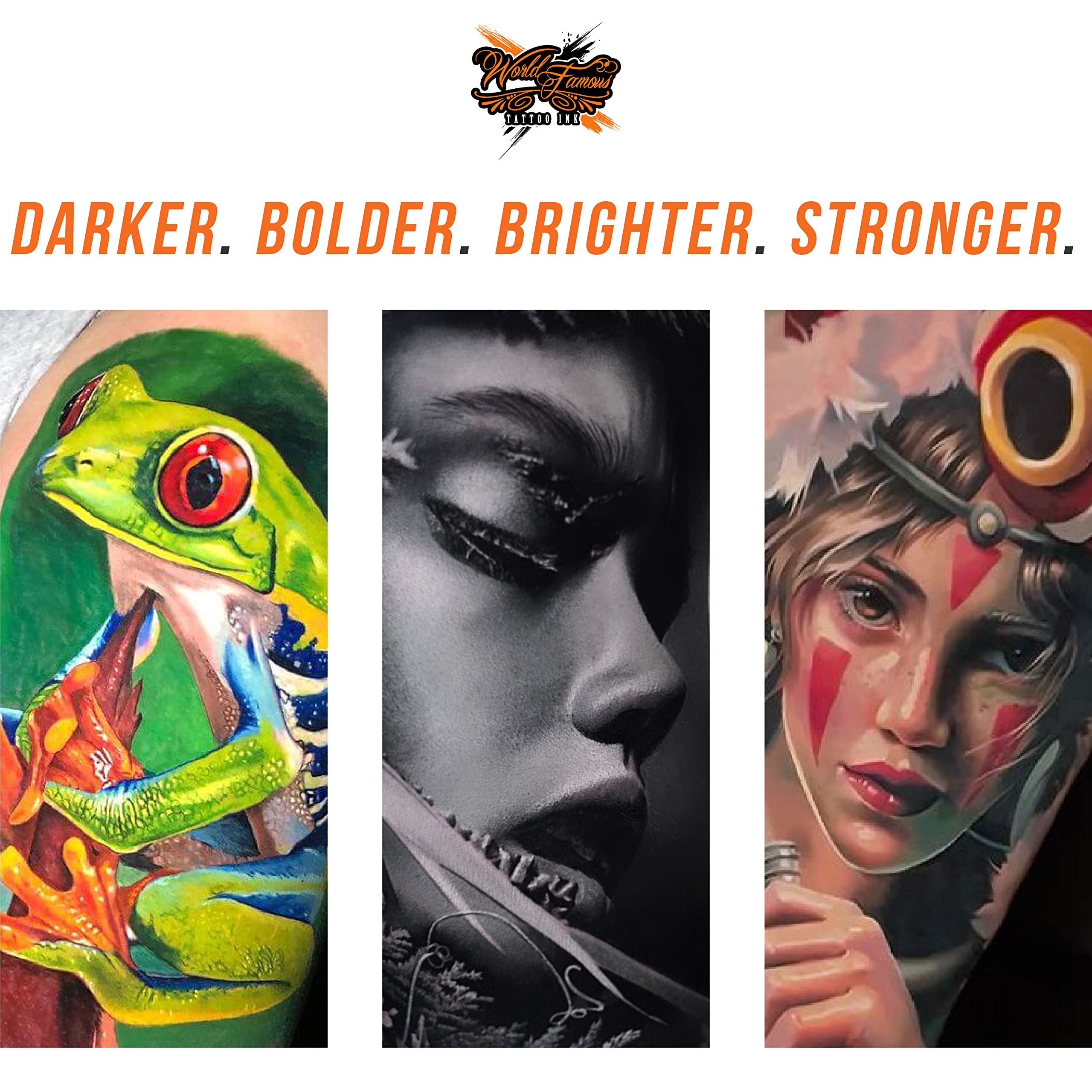 World Famous Tattoo Ink Blackout: fórmula 100% vegana, libre de crueldad para estudios.