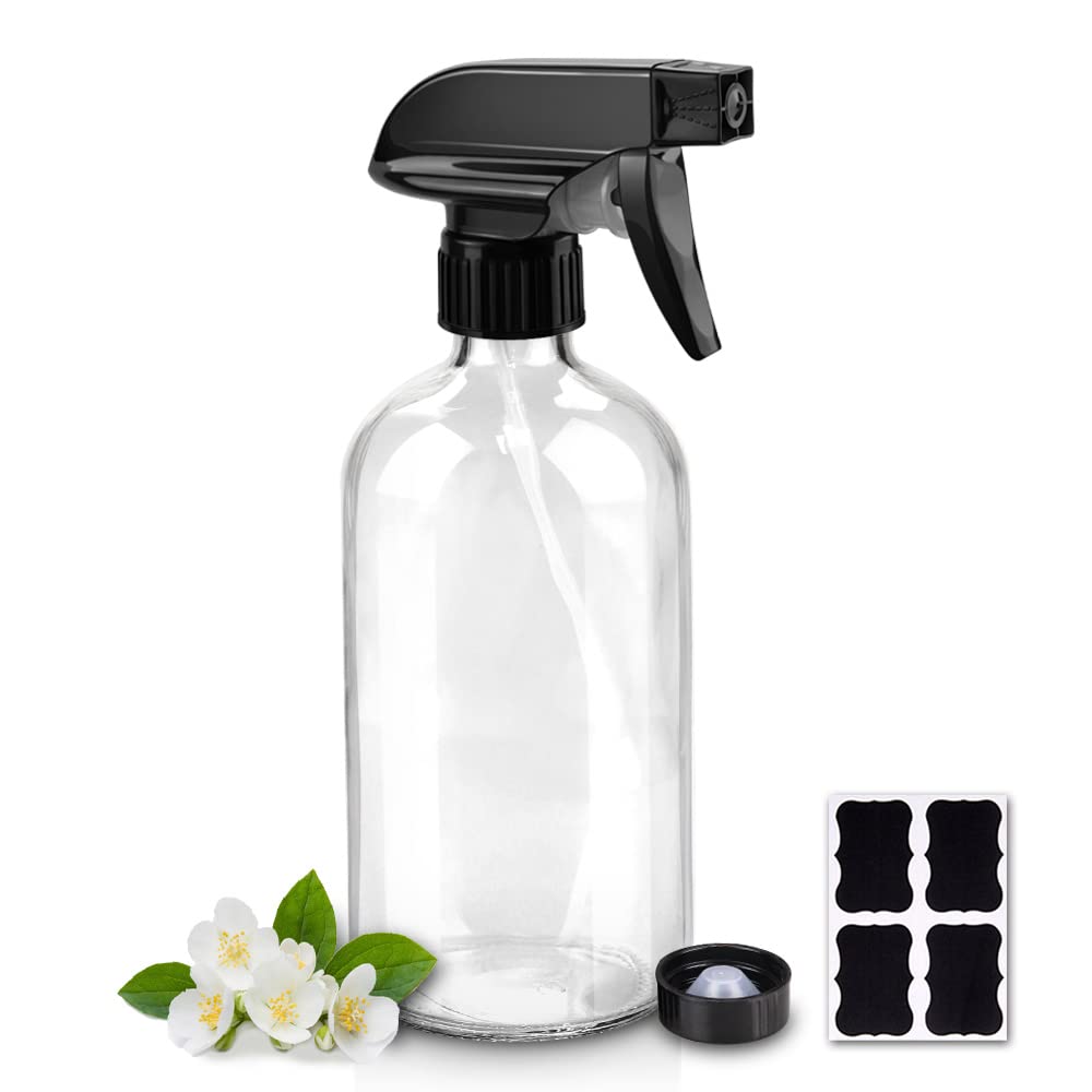 Worldgsb glass spray bottle 16oz for versatile cleaning and gardening tasks.