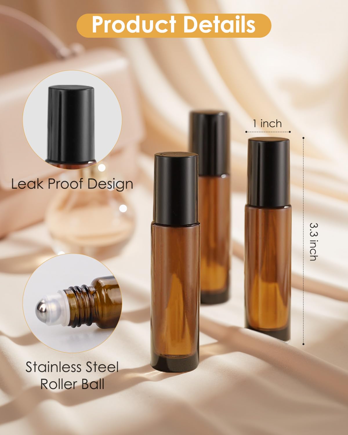 Worldgsb leak-proof cap keeps oils secure during travel.
