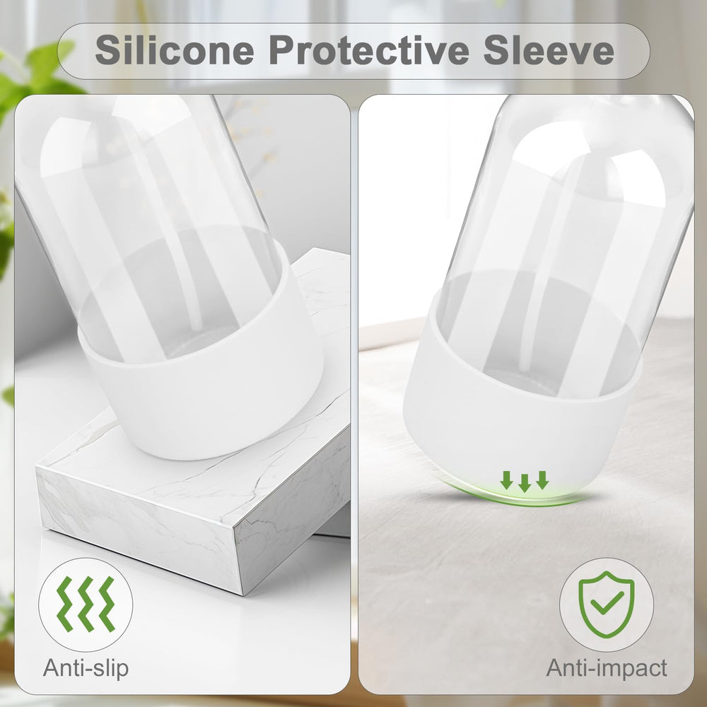 Worldgsb silicone sleeve shields the bottle for durable daily use.