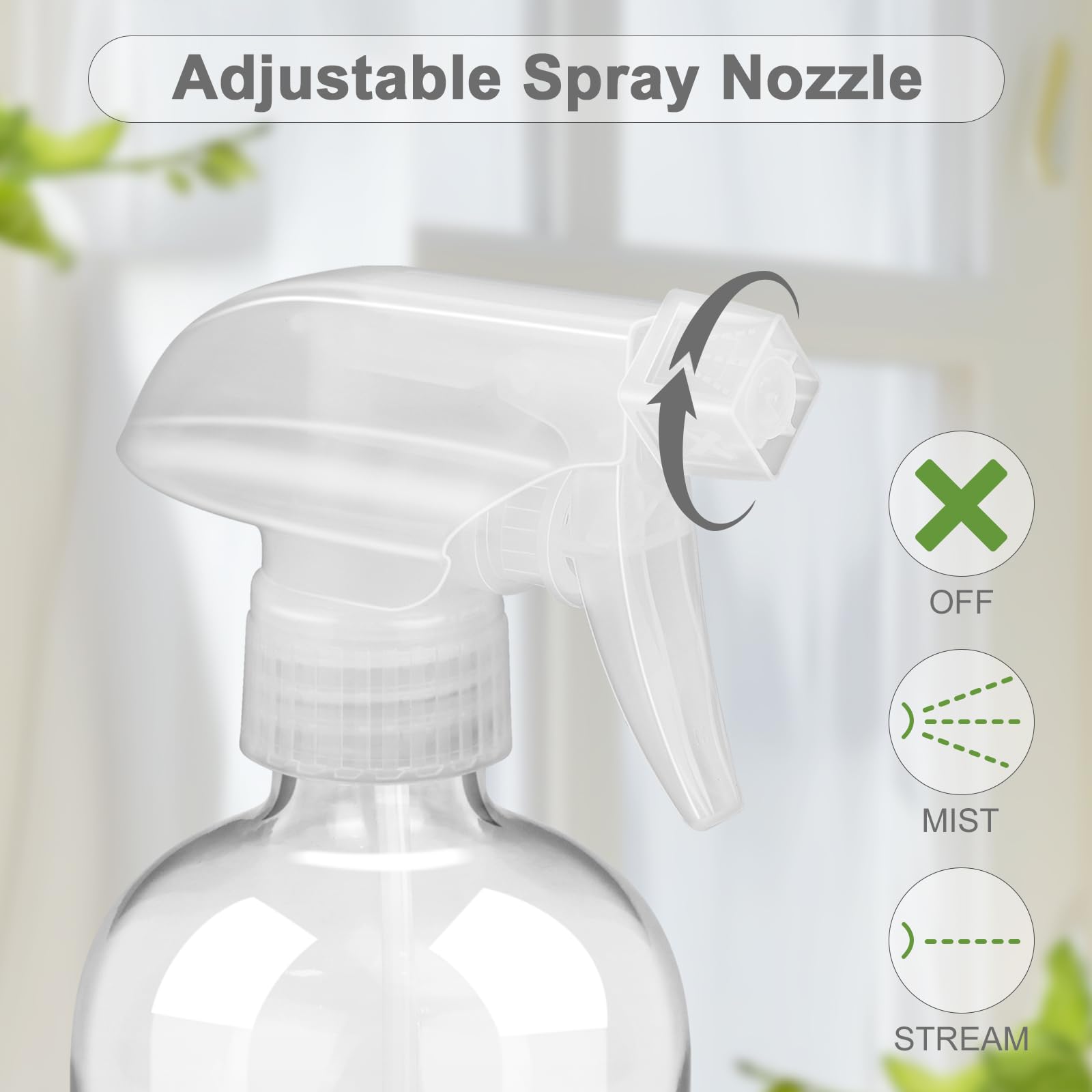 Worldgsb two-pack glass spray bottles for convenient, refillable home use.