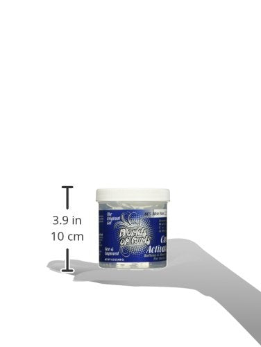 Worlds Of Curls curl activator gel helps prevent frizz and split ends.