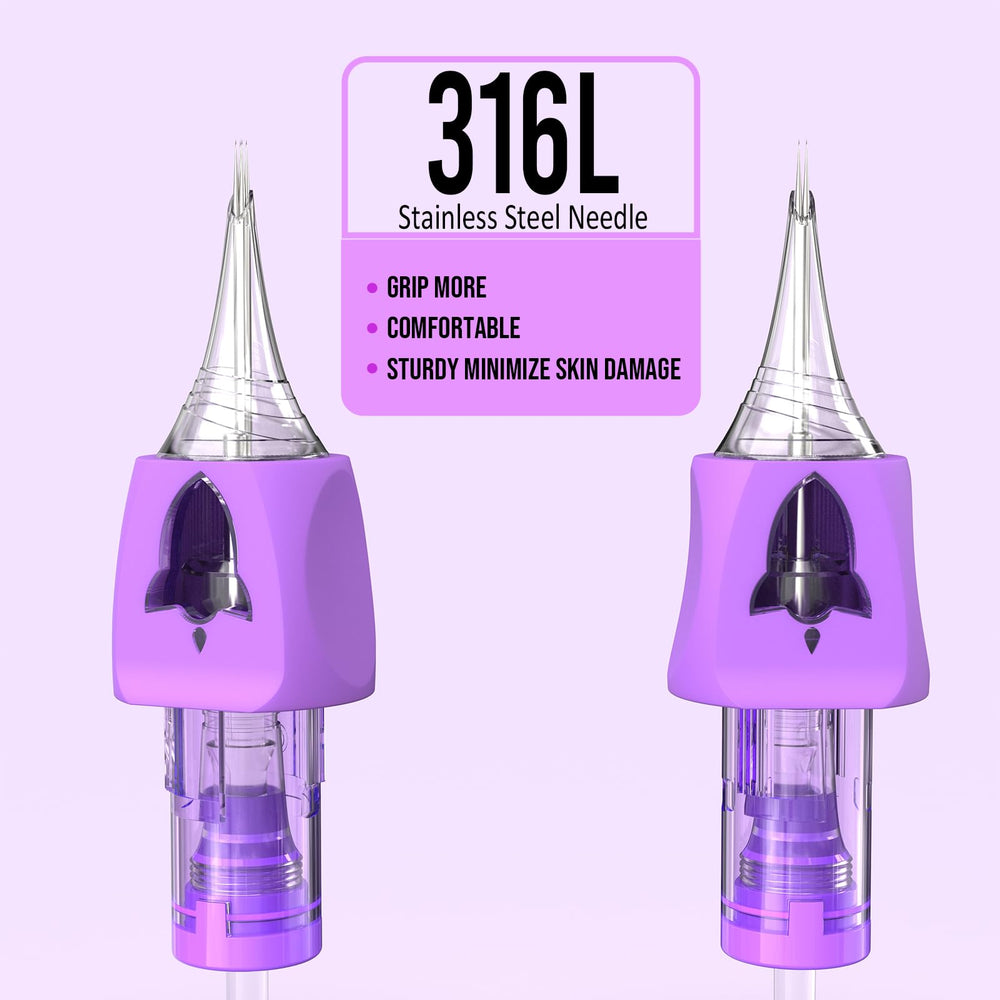 Agujas Round Liner Wormhole Tattoo para trazos limpios y consistentes.