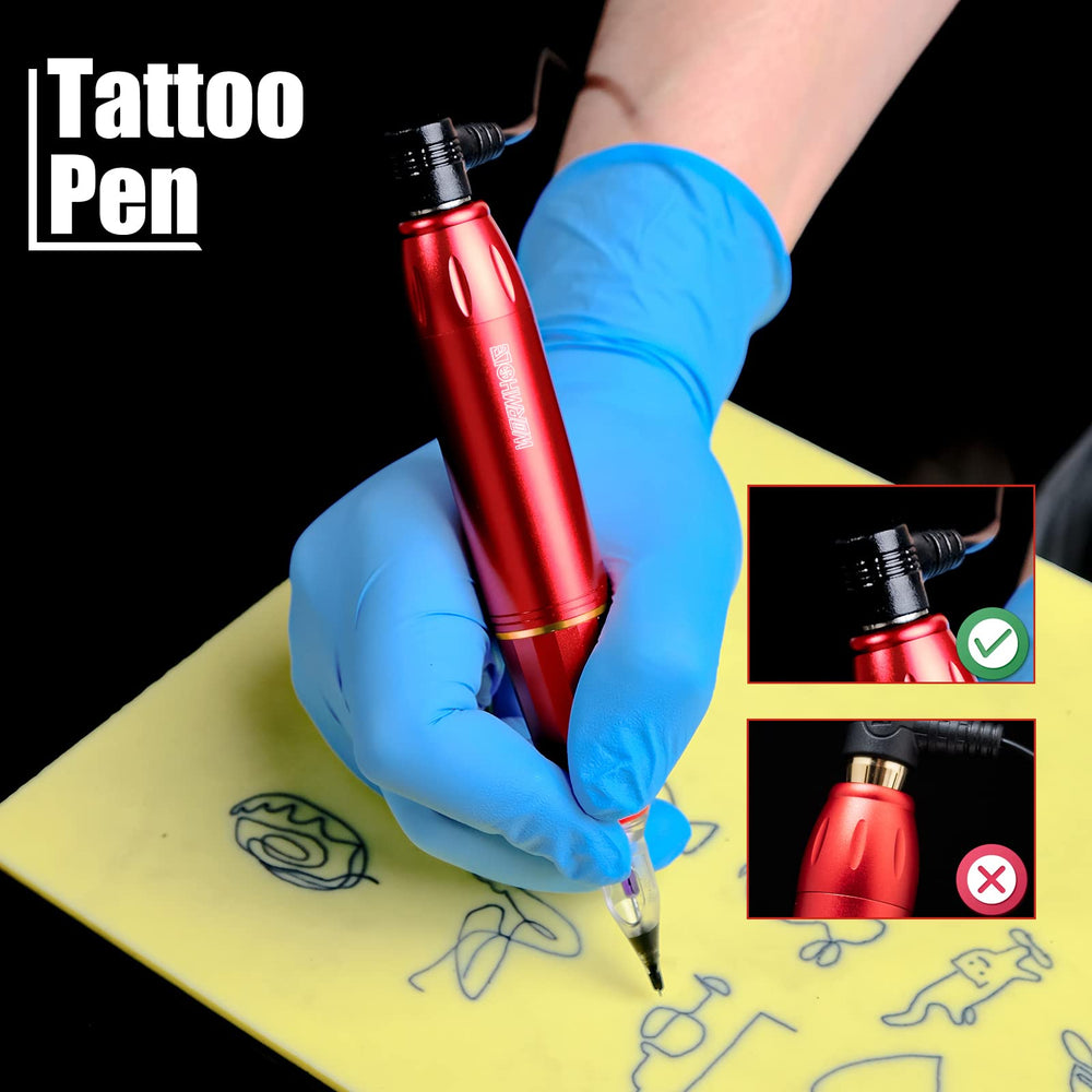 Wormhole Tattoo Gun with quiet motor supports smooth shading.