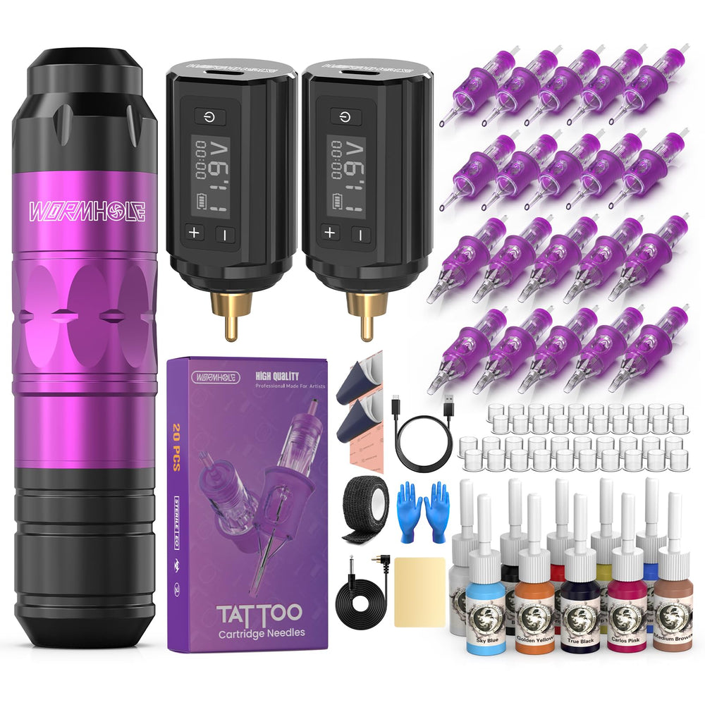 Wormhole Tattoo kit wireless machine enables precise line work