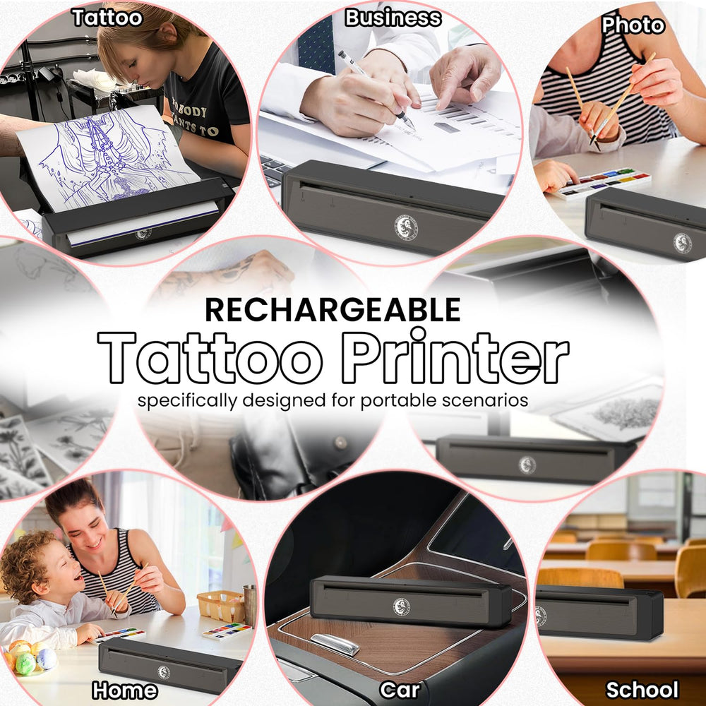 Wormhole Tattoo stencil printer with A4-capable output for larger stencils