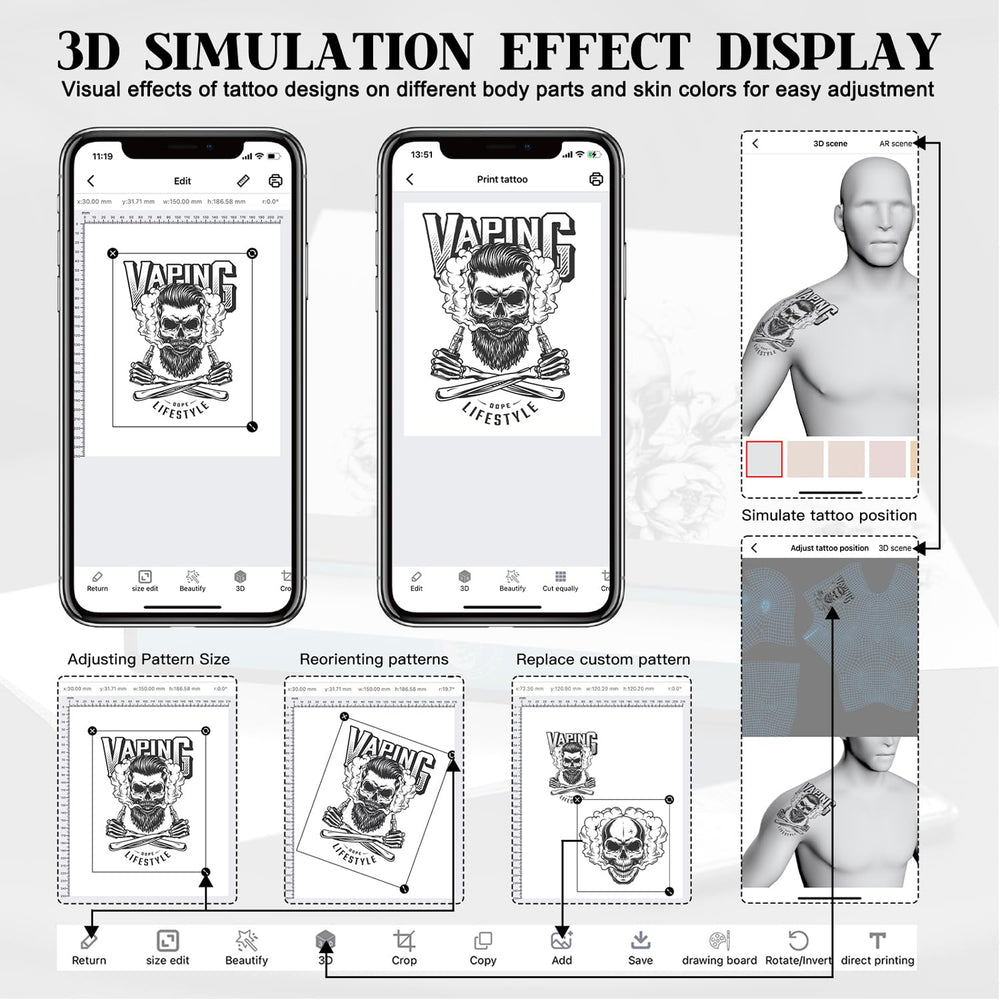 Wormhole Tattoo stencil printer 2500mAh battery pack powering outdoor sessions