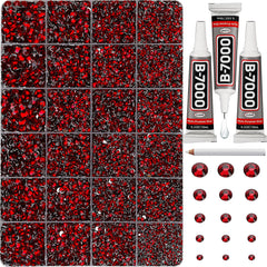Worthofbest burgundy rhinestones for sparkling crafts and nails.