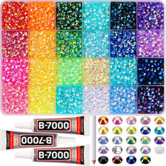 Worthofbest 9000pcs rhinestones collection in assorted colors for DIY crafts