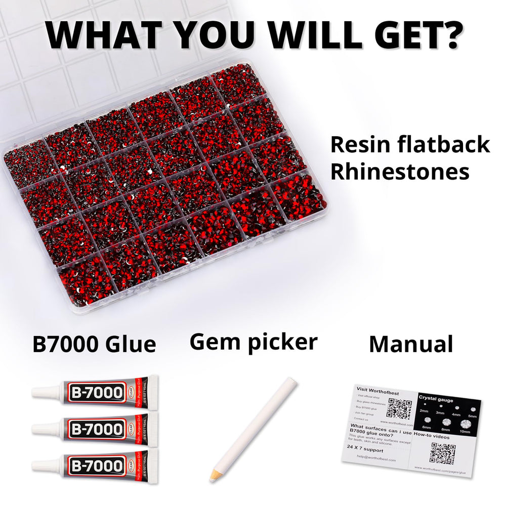 Worthofbest bedazzler kit with wax tip gem picker for precise placement.