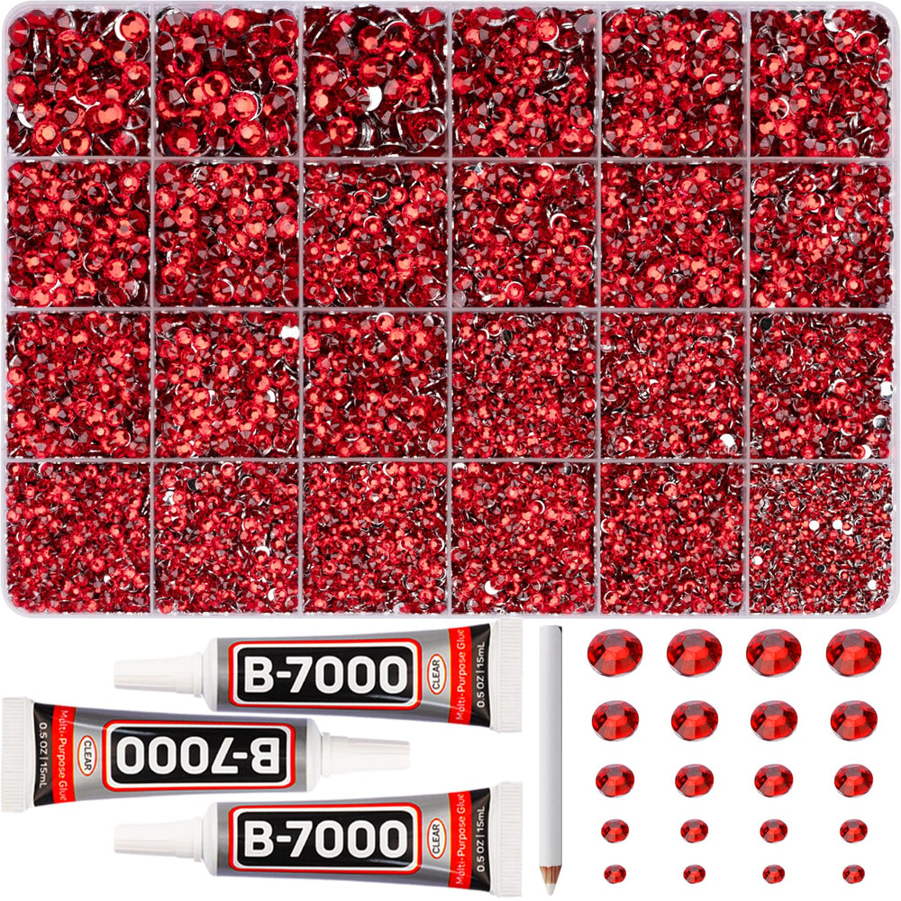Worthofbest bedazzler red rhinestones full set for crafting and outfits