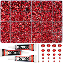 Worthofbest bedazzler red rhinestones full set for crafting and outfits
