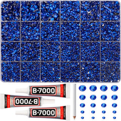 Worthofbest blue rhinestones 2-6mm mix for dazzling fabrics and accessories.