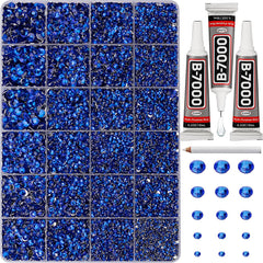 Worthofbest blue rhinestones bulk kit for dazzling crafts and fashion projects
