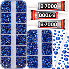 Worthofbest blue rhinestones flatback kit for versatile craft projects