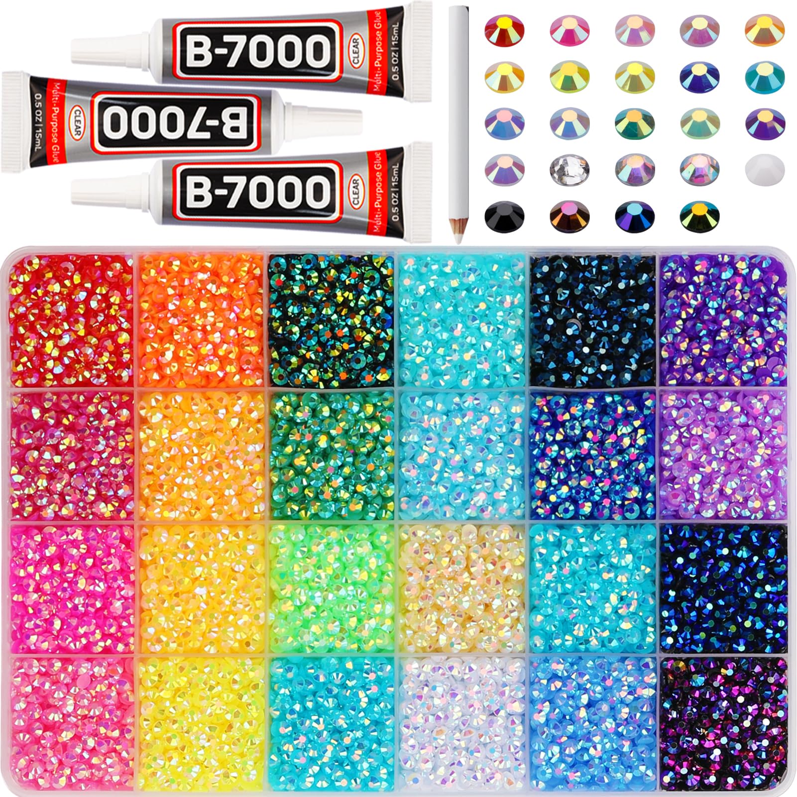Worthofbest cristales SS16 arcoíris 4mm para decoración brillante en manualidades.