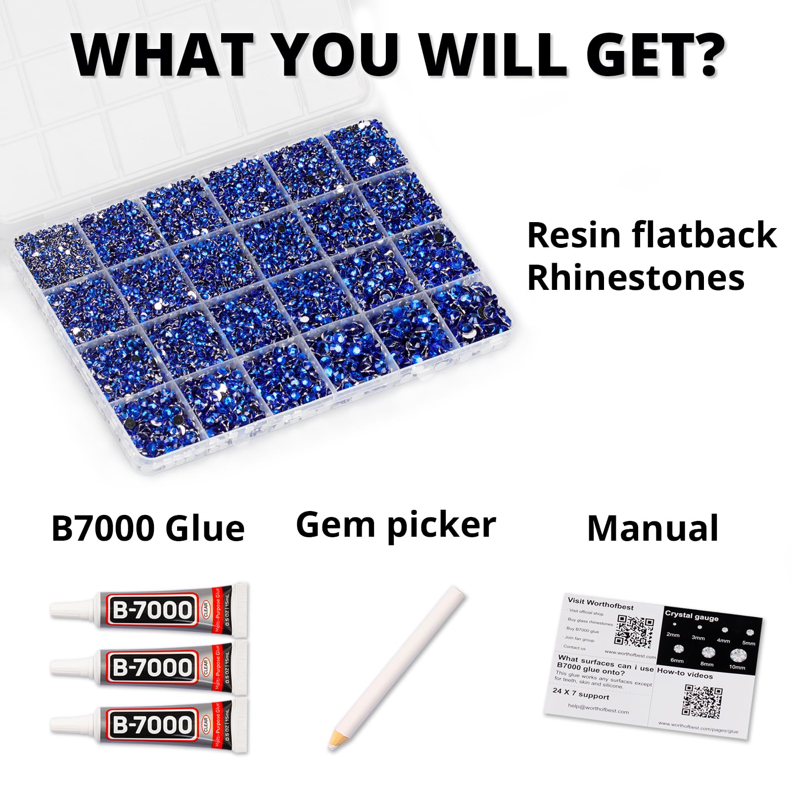 Worthofbest flatback rhinestones 2mm for precise nail art and jewelry accents