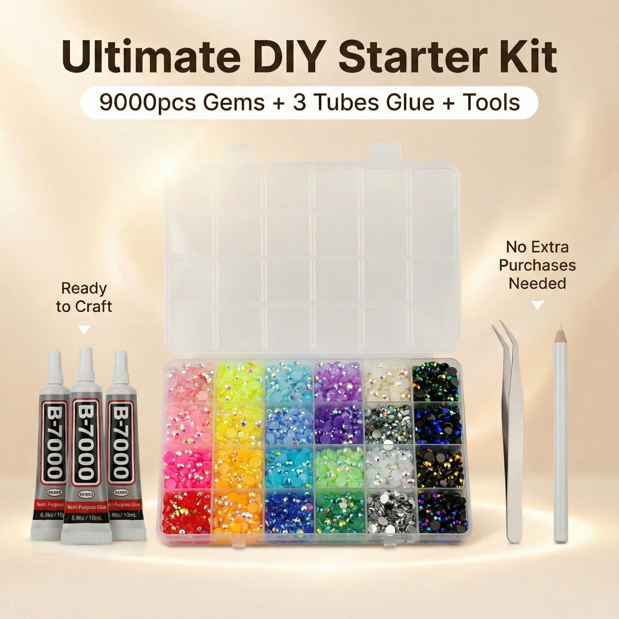 Worthofbest kit-adhesivo-b7000-tubos para fijación rápida y fuerte.