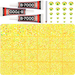 Worthofbest piedras amarillas 32000 piezas para manualidades con brillo intenso