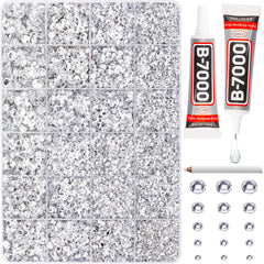 Piedras Worthofbest 2 mm, plata clara, para decoración brillante en prendas.