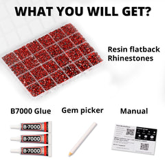 Worthofbest red rhinestones 3mm for bulk fashion accents