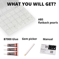 Worthofbest flatback rhinestones kit with 24-grid container for organized DIY sparkle.
