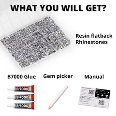 Worthofbest 24-grid storage case keeps rhinestones organized for easy crafting