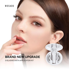 WOSADO applicator tool aiding precise lash placement for effortless application.