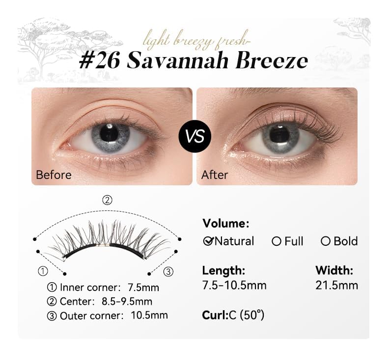 WOSADO Savannah Breez reusable lashes support sustainable beauty routines