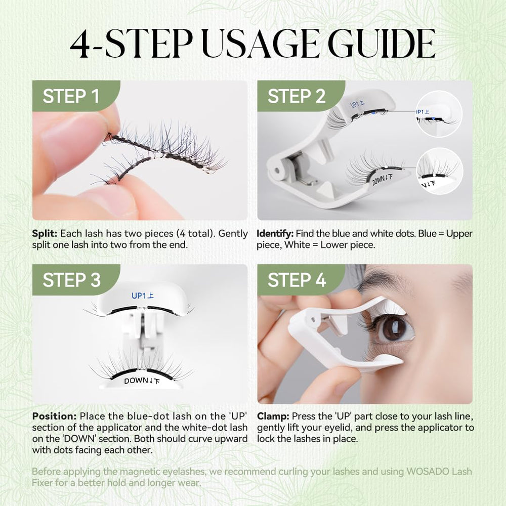 WOSADO lightweight 0.034g lashes deliver feather-light comfort