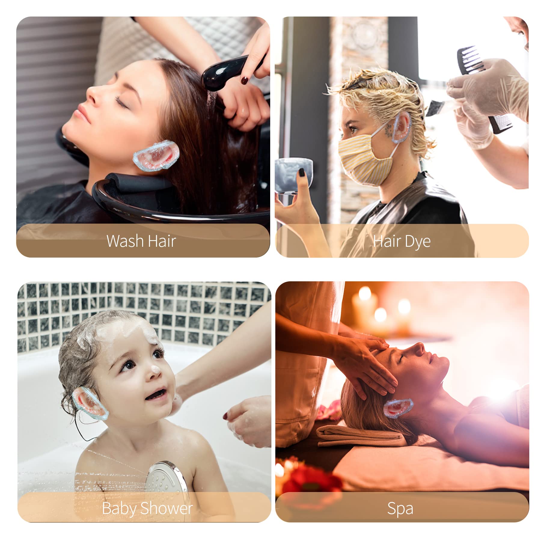 WOSHOP hair dye protection ear cap serves as a barrier during dyeing.