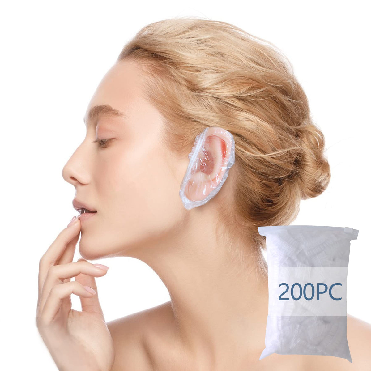 WOSHOP shower ear covers pack protects ears from water during showers and hair care.