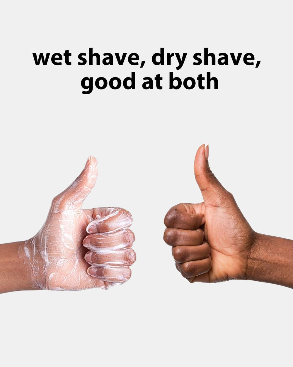 Wotdmu wet/dry compatible blades for versatile head and facial grooming
