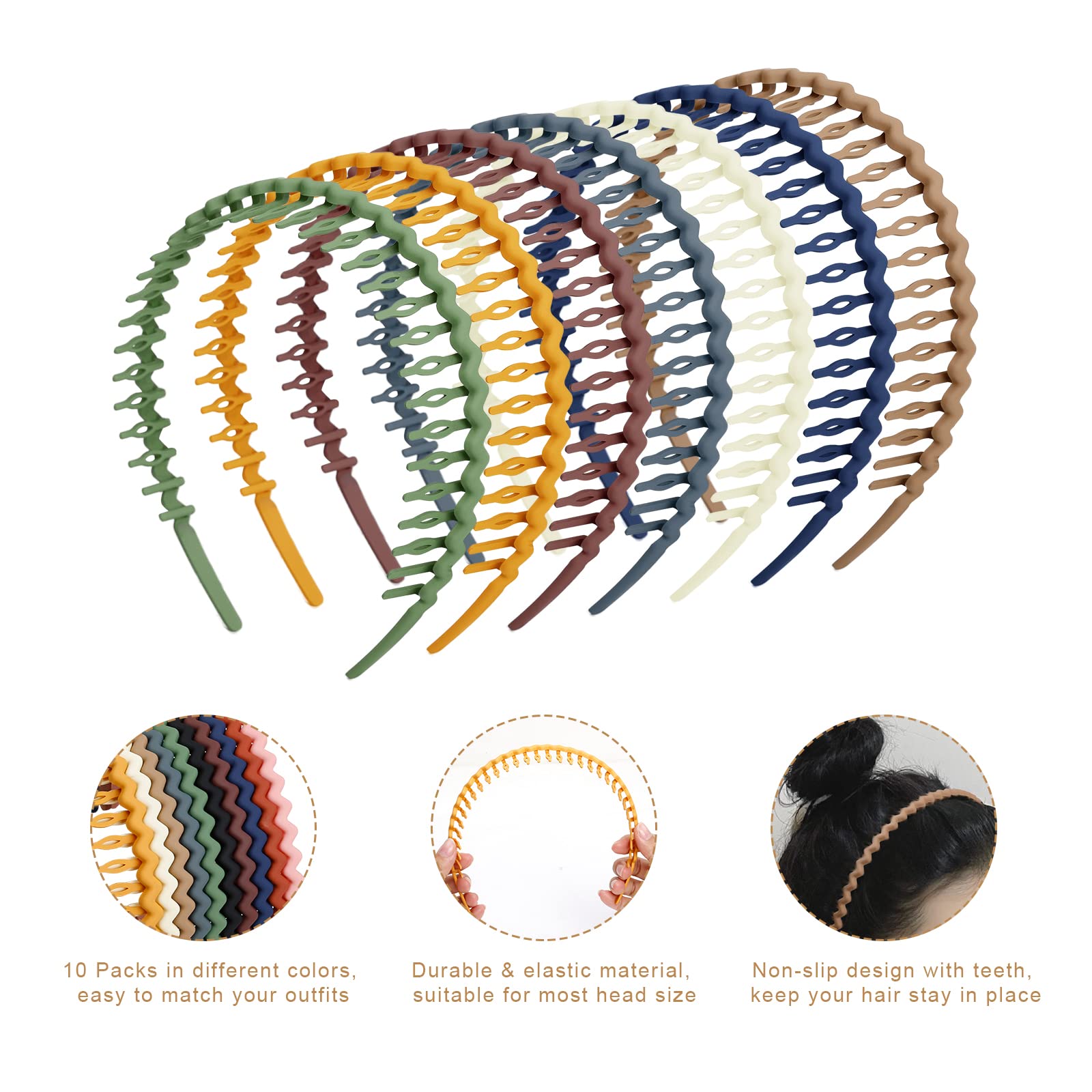 WOVOWOVO assorted colors headbands pack to easily match outfits.